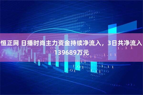 恒正网 日播时尚主力资金持续净流入，3日共净流入139689万元